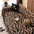 Zebra Striped Chenille Throw Sofa Cover Full-Cover Decorative Furniture Slipcover