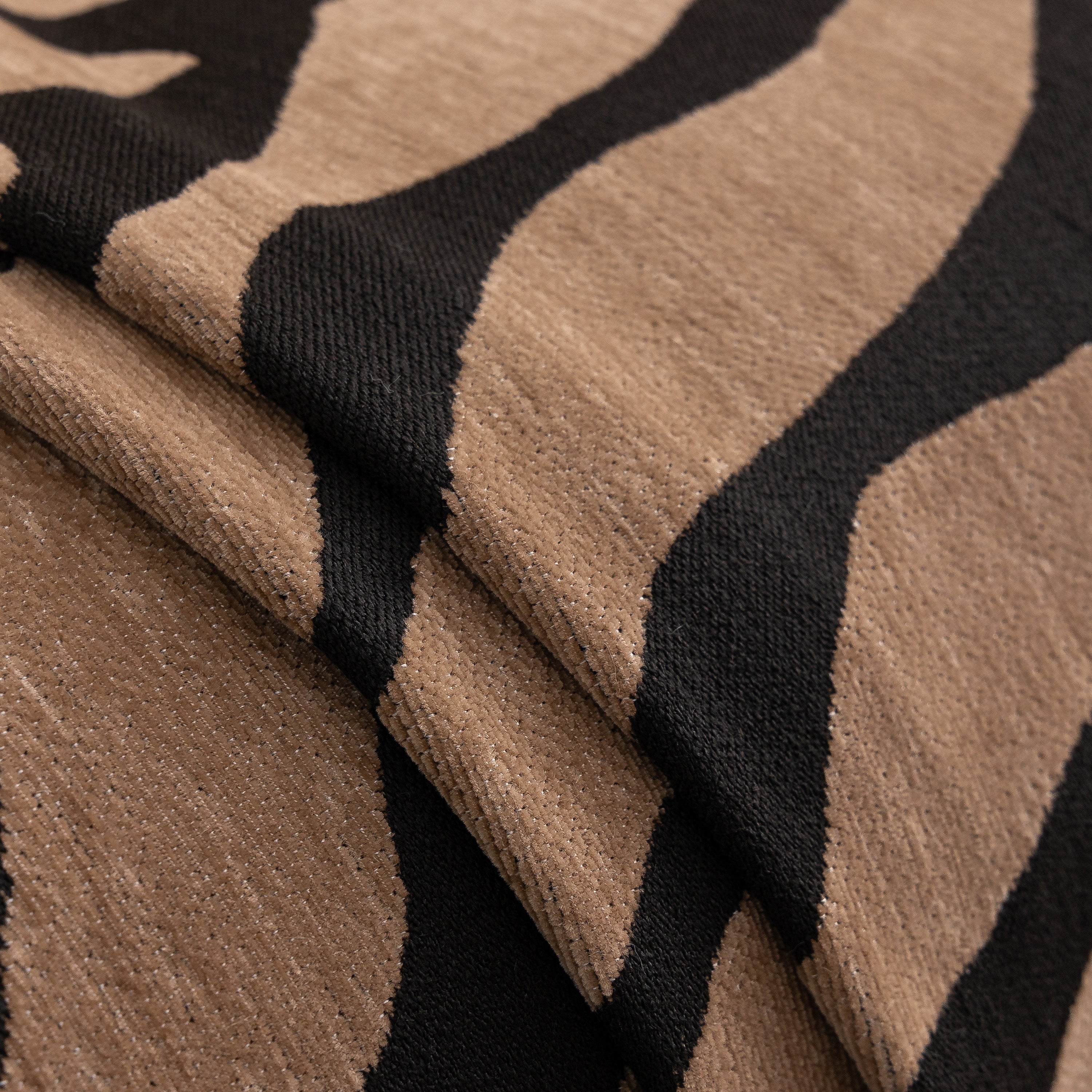 Zebra Striped Chenille Throw Sofa Cover Full-Cover Decorative Furniture Slipcover