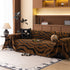 Zebra Striped Chenille Throw Sofa Cover Full-Cover Decorative Furniture Slipcover