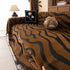 Zebra Striped Chenille Throw Sofa Cover Full-Cover Decorative Furniture Slipcover