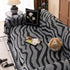Zebra Striped Chenille Throw Sofa Cover Full-Cover Decorative Furniture Slipcover