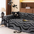 Zebra Striped Chenille Throw Sofa Cover Full-Cover Decorative Furniture Slipcover