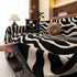 Zebra Striped Chenille Throw Sofa Cover Full-Cover Decorative Furniture Slipcover