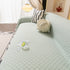 Jacquard Ice Silk Sofa Throw Cover with Gold Trim, Summer Cooling Couch Slipcover