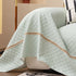 Jacquard Ice Silk Sofa Throw Cover with Gold Trim, Summer Cooling Couch Slipcover