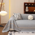 Jacquard Ice Silk Sofa Throw Cover with Gold Trim, Summer Cooling Couch Slipcover