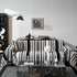 Striped Chenille Sofa Throw Covers, Boho Style Cozy Couch Protector Blanket