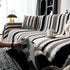 Striped Chenille Sofa Throw Covers, Boho Style Cozy Couch Protector Blanket