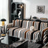 Striped Chenille Sofa Throw Covers, Boho Style Cozy Couch Protector Blanket