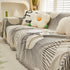 Geometric Radial Striped L-Shape Sofa Cover: Thick, Reversible Furniture Blanket for Kids and Pets