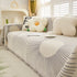 Geometric Radial Striped L-Shape Sofa Cover: Thick, Reversible Furniture Blanket for Kids and Pets