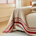 Reversible Herringbone Sofa Cover, 2-in-1 Classic British Throw Blanket for Couch