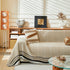 Reversible Herringbone Sofa Cover, 2-in-1 Classic British Throw Blanket for Couch