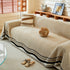 Reversible Herringbone Sofa Cover, 2-in-1 Classic British Throw Blanket for Couch