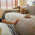 Reversible Herringbone Sofa Cover, 2-in-1 Classic British Throw Blanket for Couch