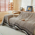 Reversible Herringbone Sofa Cover, 2-in-1 Classic British Throw Blanket for Couch