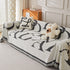Chenille Jacquard Alphabet Sofa Blanket Cover, L Shape Sofa Cover, Reversible Couch Covers for Dogs