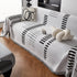 Reversible Chenille Couch Cover Blanket with Tassel Large Boho Futon Cover L Shaped Sectional Cover