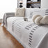 Reversible Chenille Couch Cover Blanket with Tassel Large Boho Futon Cover L Shaped Sectional Cover