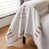 Reversible Chenille Couch Cover Blanket with Tassel Large Boho Futon Cover L Shaped Sectional Cover