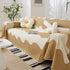 Chenille Minimalist Wavy Sofa Throw Cover, Cozy Blankets for Couch, Machine Washable Couch Protector