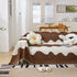 Chenille Minimalist Wavy Sofa Throw Cover, Cozy Blankets for Couch, Machine Washable Couch Protector