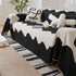 Chenille Minimalist Wavy Sofa Throw Cover, Cozy Blankets for Couch, Machine Washable Couch Protector
