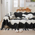 Chenille Minimalist Wavy Sofa Throw Cover, Cozy Blankets for Couch, Machine Washable Couch Protector