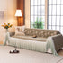 French Country Floral Sofa Cover with Ruffled Skirt, Farmhouse Decor for Living Room