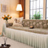 French Country Floral Sofa Cover with Ruffled Skirt, Farmhouse Decor for Living Room