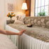 French Country Floral Sofa Cover with Ruffled Skirt, Farmhouse Decor for Living Room