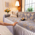 French Country Floral Sofa Cover with Ruffled Skirt, Farmhouse Decor for Living Room