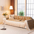 French Country Floral Sofa Cover with Ruffled Skirt, Farmhouse Decor for Living Room