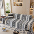 Bohemian Tufted Sofa Cover, Plush Fleece Throw Blanket with 3D Woven Aztec Stripes