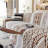 Bohemian Tufted Sofa Cover, Plush Fleece Throw Blanket with 3D Woven Aztec Stripes