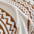 Bohemian Tufted Sofa Cover, Plush Fleece Throw Blanket with 3D Woven Aztec Stripes