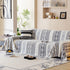 Bohemian Tufted Sofa Cover, Plush Fleece Throw Blanket with 3D Woven Aztec Stripes