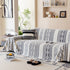 Bohemian Tufted Sofa Cover, Plush Fleece Throw Blanket with 3D Woven Aztec Stripes