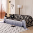 Elegant Botanical Sofa Cover with Pleated Tulle Skirt, Vintage Floral Couch Protector