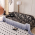 Elegant Botanical Sofa Cover with Pleated Tulle Skirt, Vintage Floral Couch Protector