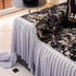 Elegant Botanical Sofa Cover with Pleated Tulle Skirt, Vintage Floral Couch Protector