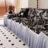 Elegant Botanical Sofa Cover with Pleated Tulle Skirt, Vintage Floral Couch Protector