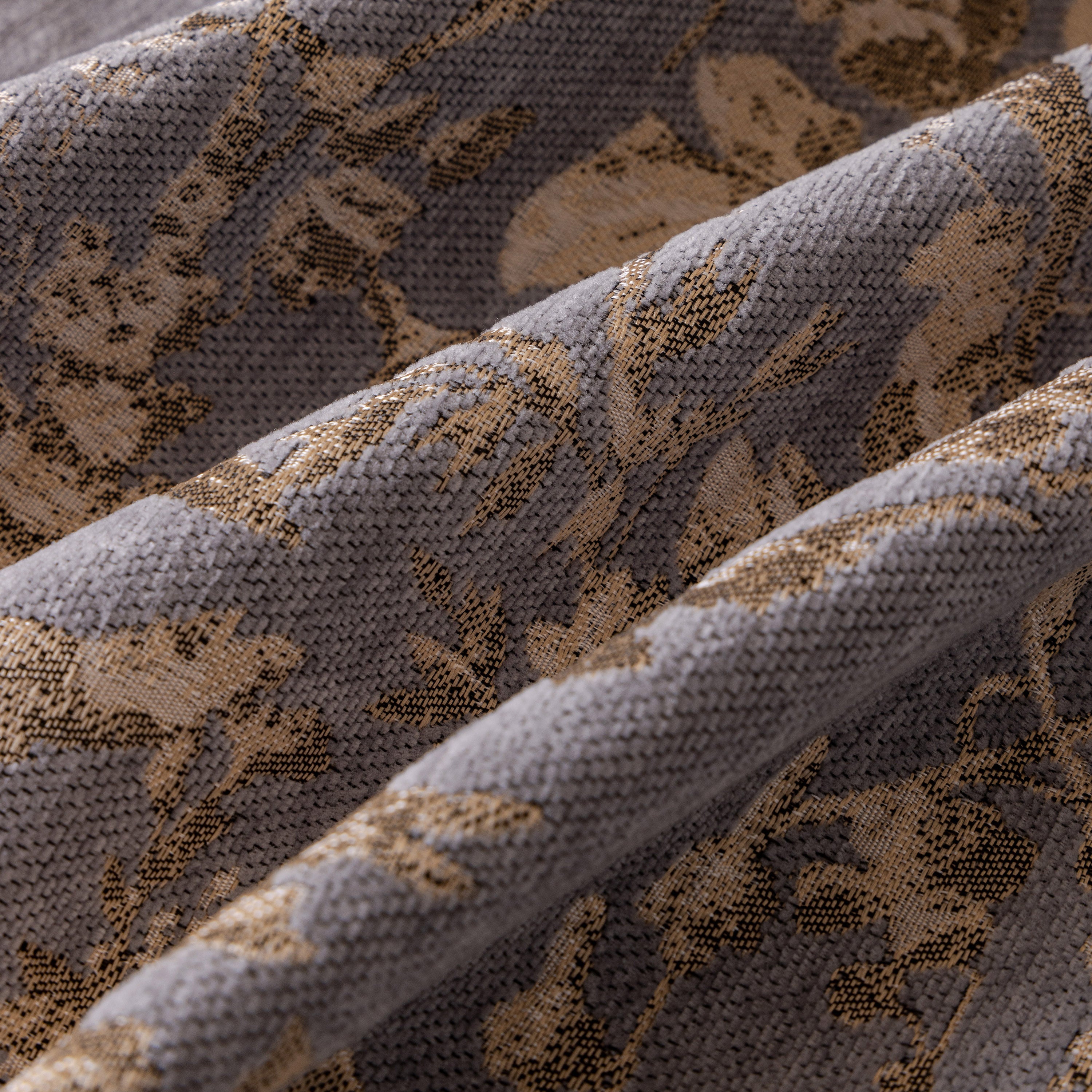Elegant Botanical Sofa Cover with Pleated Tulle Skirt, Vintage Floral Couch Protector