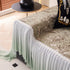 Elegant Botanical Sofa Cover with Pleated Tulle Skirt, Vintage Floral Couch Protector