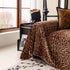 Leopard Print Flannel Sofa Throw Cover, Soft Couch Protector for Pets, Kids & Home