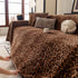 Leopard Print Flannel Sofa Throw Cover, Soft Couch Protector for Pets, Kids & Home
