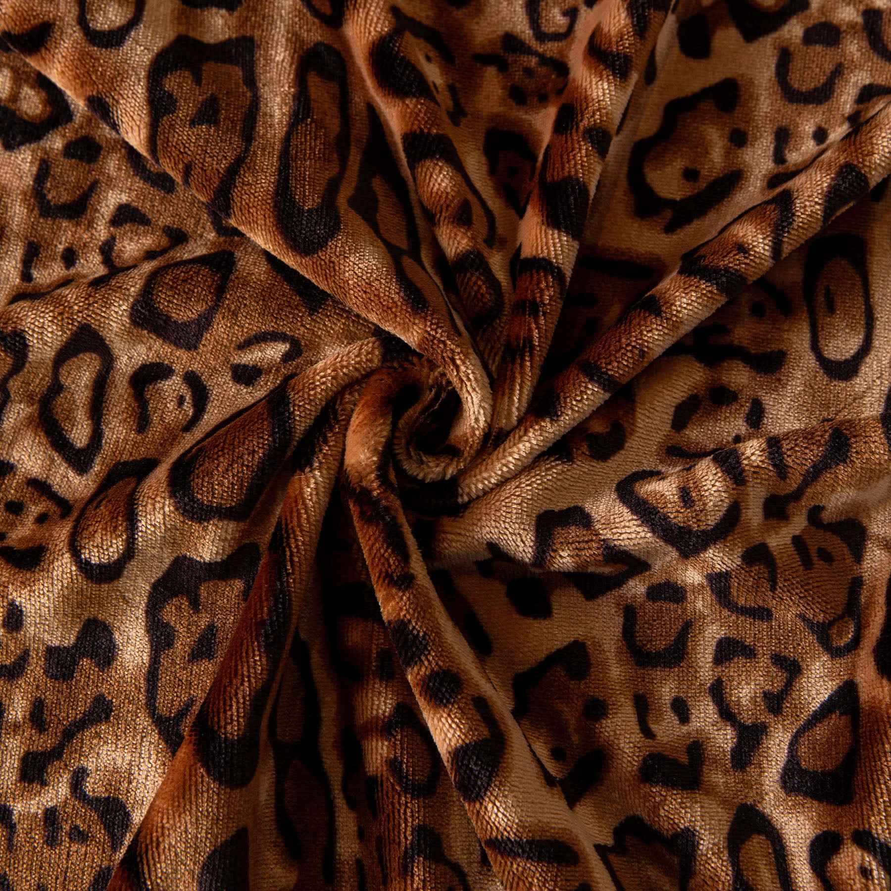 Leopard Print Flannel Sofa Throw Cover, Soft Couch Protector for Pets, Kids & Home
