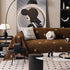 Chenille Camellia Floral Sofa Throw Cover Couch Blanket with Striped Jacquard