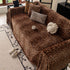 Leopard Print Flannel Sofa Throw Cover, Soft Couch Protector for Pets, Kids & Home