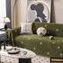 Chenille Camellia Floral Sofa Throw Cover Couch Blanket with Striped Jacquard
